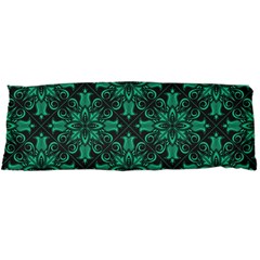 Green Damask Pattern Vintage Floral Pattern, Green Vintage Body Pillow Case Dakimakura (two Sides) by nateshop