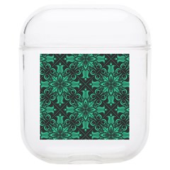 Green Damask Pattern Vintage Floral Pattern, Green Vintage Soft Tpu Airpods 1/2 Case by nateshop