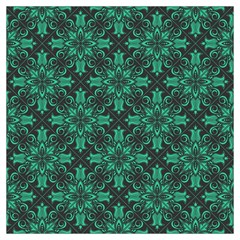 Green Damask Pattern Vintage Floral Pattern, Green Vintage Lightweight Scarf  by nateshop