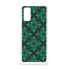 Green Damask Pattern Vintage Floral Pattern, Green Vintage Samsung Galaxy S20 6 2 Inch Tpu Uv Case by nateshop