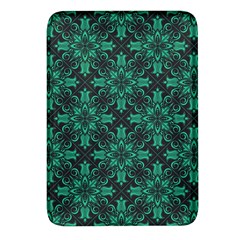 Green Damask Pattern Vintage Floral Pattern, Green Vintage Rectangular Glass Fridge Magnet (4 Pack) by nateshop