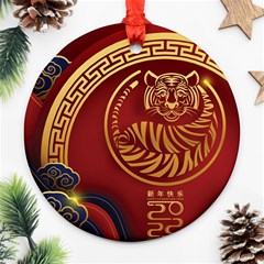 Holiday, Chinese New Year, Year Of The Tiger Ornament (round) by nateshop