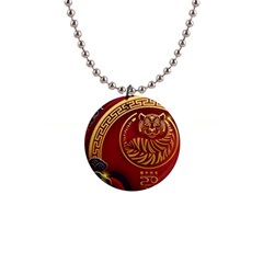 Holiday, Chinese New Year, Year Of The Tiger 1  Button Necklace by nateshop