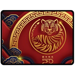 Holiday, Chinese New Year, Year Of The Tiger Fleece Blanket (large) by nateshop