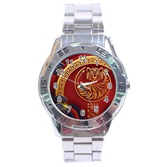 Holiday, Chinese New Year, Year Of The Tiger Stainless Steel Analogue Watch by nateshop