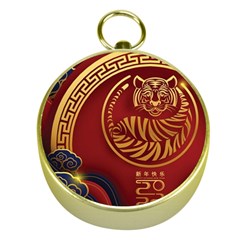 Holiday, Chinese New Year, Year Of The Tiger Gold Compasses by nateshop