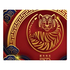 Holiday, Chinese New Year, Year Of The Tiger Two Sides Premium Plush Fleece Blanket (large) by nateshop