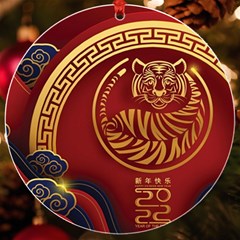 Holiday, Chinese New Year, Year Of The Tiger Uv Print Acrylic Ornament Round by nateshop