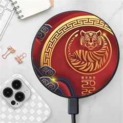 Holiday, Chinese New Year, Year Of The Tiger Wireless Fast Charger(black) by nateshop