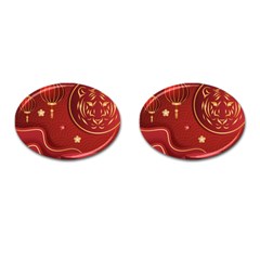 Holiday, Chinese New Year, Cufflinks (oval) by nateshop