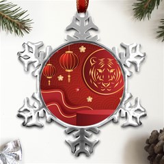 Holiday, Chinese New Year, Metal Small Snowflake Ornament by nateshop