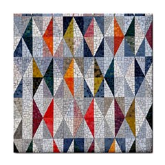 Mosaic, Colorful, Rhombuses, Pattern, Geometry Tile Coaster