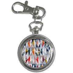 Mosaic, Colorful, Rhombuses, Pattern, Geometry Key Chain Watches