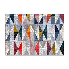 Mosaic, Colorful, Rhombuses, Pattern, Geometry Sticker A4 (100 pack)