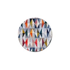 Mosaic, Colorful, Rhombuses, Pattern, Geometry Golf Ball Marker