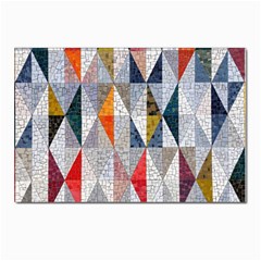 Mosaic, Colorful, Rhombuses, Pattern, Geometry Postcard 4 x 6  (pkg Of 10) by nateshop