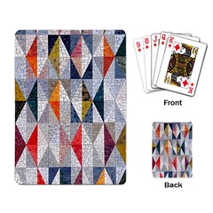 Mosaic, Colorful, Rhombuses, Pattern, Geometry Playing Cards Single Design (Rectangle)