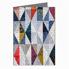 Mosaic, Colorful, Rhombuses, Pattern, Geometry Greeting Cards (pkg Of 8) by nateshop