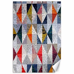 Mosaic, Colorful, Rhombuses, Pattern, Geometry Canvas 24  x 36 