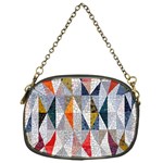 Mosaic, Colorful, Rhombuses, Pattern, Geometry Chain Purse (One Side) Front