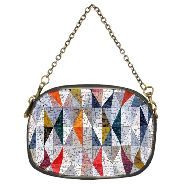 Mosaic, Colorful, Rhombuses, Pattern, Geometry Chain Purse (One Side)