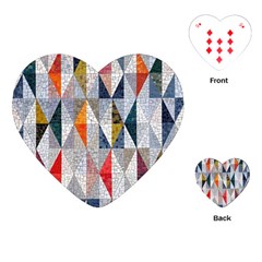 Mosaic, Colorful, Rhombuses, Pattern, Geometry Playing Cards Single Design (heart) by nateshop