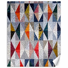 Mosaic, Colorful, Rhombuses, Pattern, Geometry Canvas 16  X 20  by nateshop