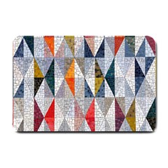 Mosaic, Colorful, Rhombuses, Pattern, Geometry Small Doormat by nateshop