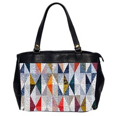 Mosaic, Colorful, Rhombuses, Pattern, Geometry Oversize Office Handbag (2 Sides)