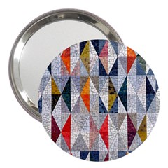 Mosaic, Colorful, Rhombuses, Pattern, Geometry 3  Handbag Mirrors