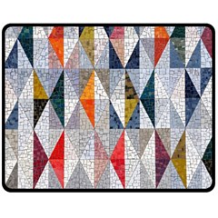 Mosaic, Colorful, Rhombuses, Pattern, Geometry Two Sides Fleece Blanket (Medium)