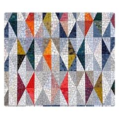 Mosaic, Colorful, Rhombuses, Pattern, Geometry Two Sides Premium Plush Fleece Blanket (Small)