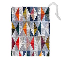 Mosaic, Colorful, Rhombuses, Pattern, Geometry Drawstring Pouch (4XL)