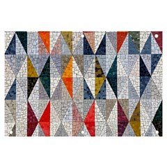 Mosaic, Colorful, Rhombuses, Pattern, Geometry Banner And Sign 6  X 4  by nateshop