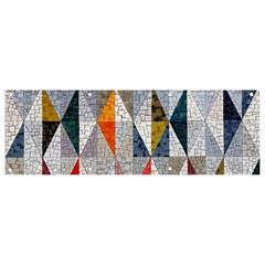 Mosaic, Colorful, Rhombuses, Pattern, Geometry Banner And Sign 9  X 3  by nateshop