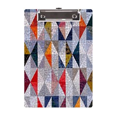 Mosaic, Colorful, Rhombuses, Pattern, Geometry A5 Acrylic Clipboard