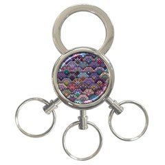 Texture, Pattern, Abstract 3-ring Key Chain by nateshop