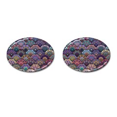 Texture, Pattern, Abstract Cufflinks (oval) by nateshop