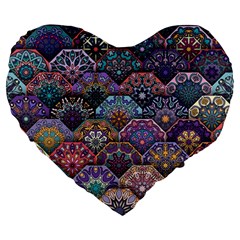 Texture, Pattern, Abstract Large 19  Premium Heart Shape Cushions by nateshop