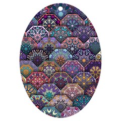 Texture, Pattern, Abstract Uv Print Acrylic Ornament Oval by nateshop