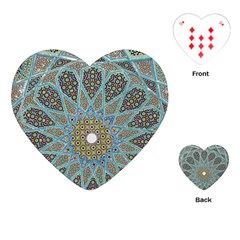 Tile, Geometry, Pattern, Points, Abstraction Playing Cards Single Design (heart) by nateshop