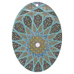 Tile, Geometry, Pattern, Points, Abstraction Uv Print Acrylic Ornament Oval by nateshop