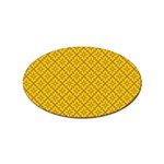 Yellow Floral Pattern Vintage Pattern, Yellow Background Sticker Oval (10 pack) Front