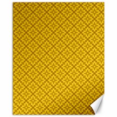 Yellow Floral Pattern Vintage Pattern, Yellow Background Canvas 11  X 14  by nateshop