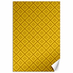 Yellow Floral Pattern Vintage Pattern, Yellow Background Canvas 24  X 36  by nateshop