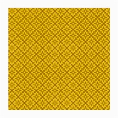 Yellow Floral Pattern Vintage Pattern, Yellow Background Medium Glasses Cloth (2 Sides) by nateshop