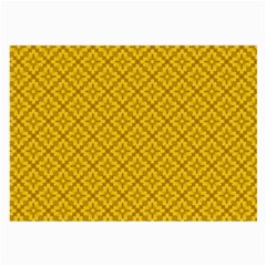 Yellow Floral Pattern Vintage Pattern, Yellow Background Large Glasses Cloth by nateshop