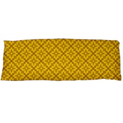 Yellow Floral Pattern Vintage Pattern, Yellow Background Body Pillow Case (dakimakura) by nateshop