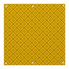 Yellow Floral Pattern Vintage Pattern, Yellow Background Banner And Sign 3  X 3  by nateshop