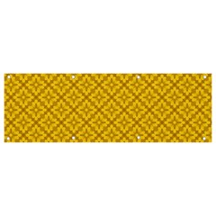 Yellow Floral Pattern Vintage Pattern, Yellow Background Banner And Sign 9  X 3  by nateshop